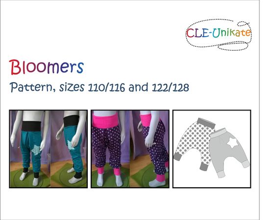 Bloomers, sizes 110/116 and 122/128
