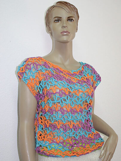 Häkelanleitung Sommer Shirt Netzshirt für alle Größen