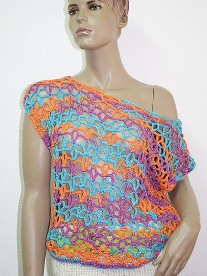 Häkelanleitung Sommer Shirt Netzshirt für alle Größen