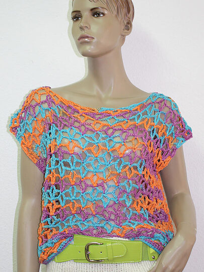 Häkelanleitung Sommer Shirt Netzshirt für alle Größen