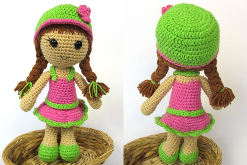 Mädchen Puppe Maria Häkelanleitung