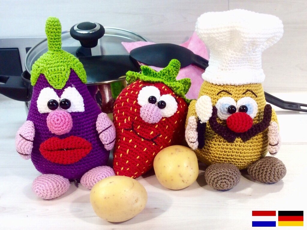 Die Küchenprofis -  Häkelanleitung von Diana´s kleiner Häkelshop