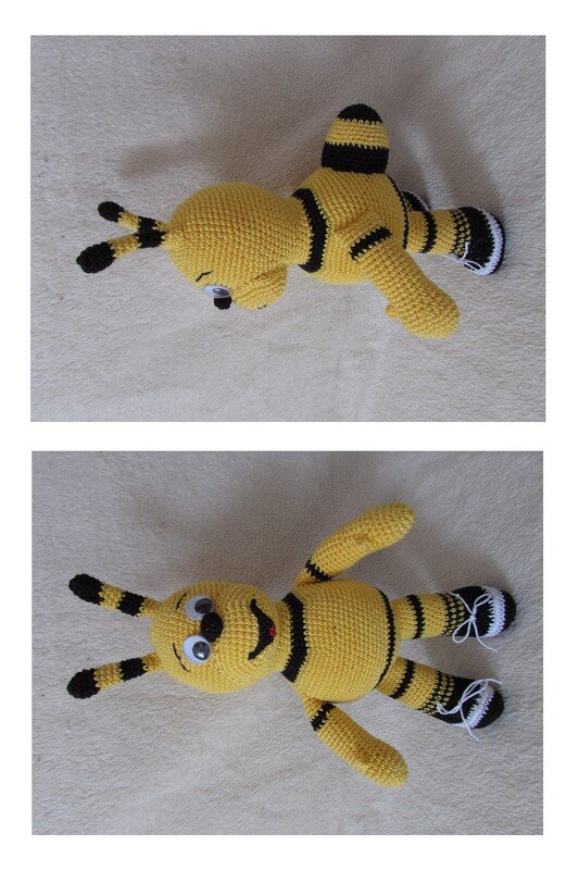 Häkelanleitung Biene Emma Wuschel