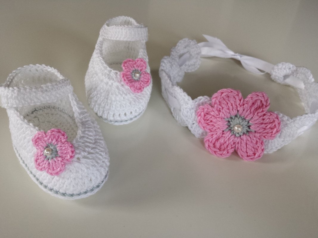 Häkelanleitung Sparset Nr.11 Ballerinas / Haarband