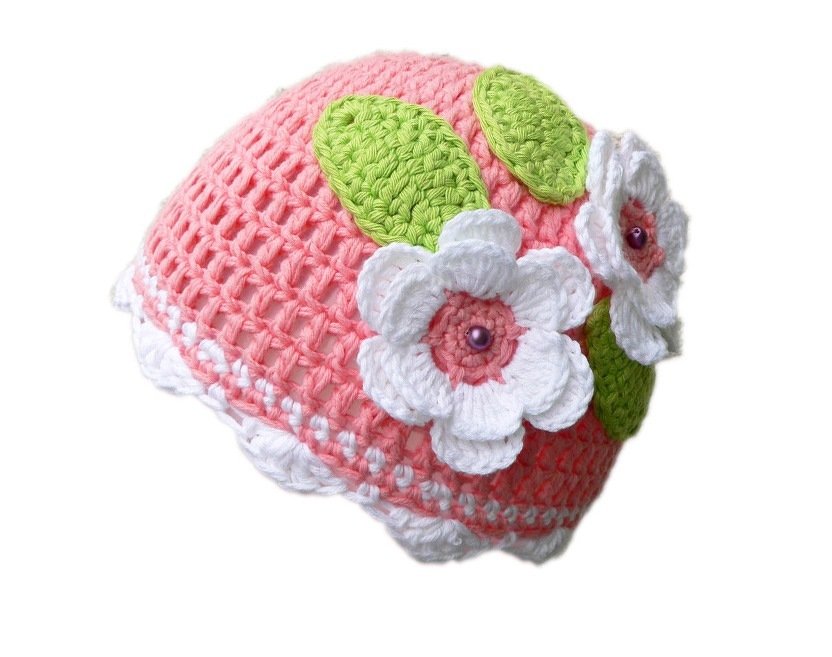 H&auml;kelanleitung Babym&uuml;tze "Pfingstrosen"