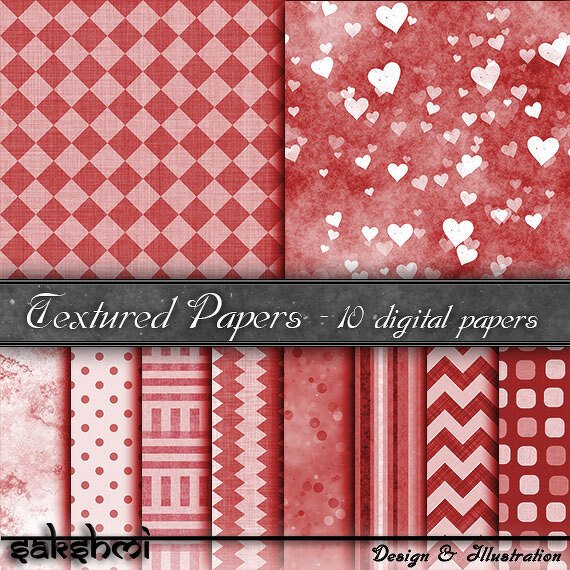 Digital Paper, Schicke Hintergründe in Rot