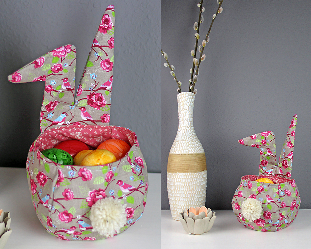 Osterkorb nähen | Ostern Schnittmuster &amp; Nähanleitung | Hase Stoffkorb