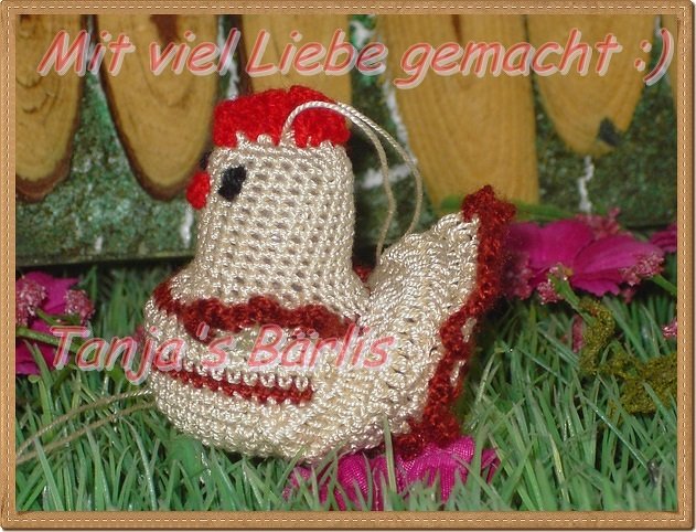 Häkelanleitung Sektkork umhäkeln Henne