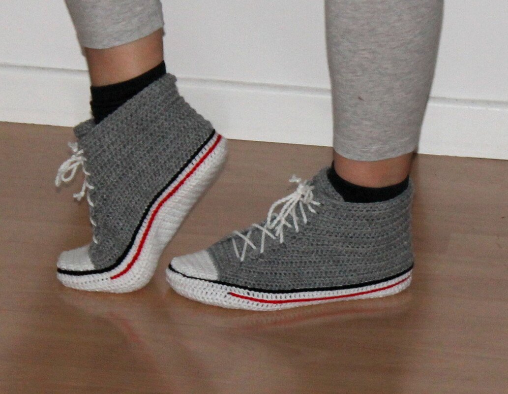 Häkelanleitung Sneakersocken 2 Varianten, Größe 36- 46 - Bild 2