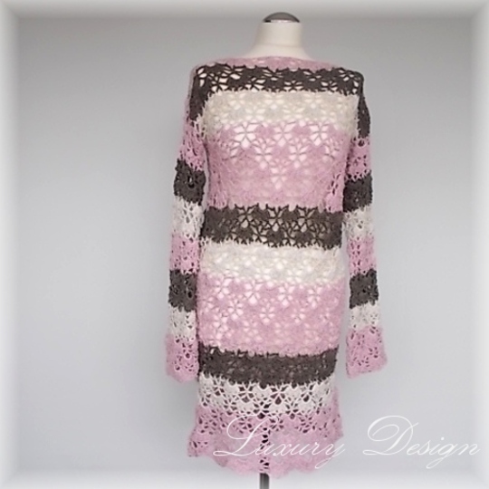 Häkelanleitung Minikleid/Tunika S-XL Luxury Design No.28