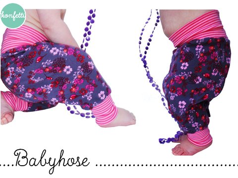 Pumphose Anleitung und Schnitt Gr. 50-98