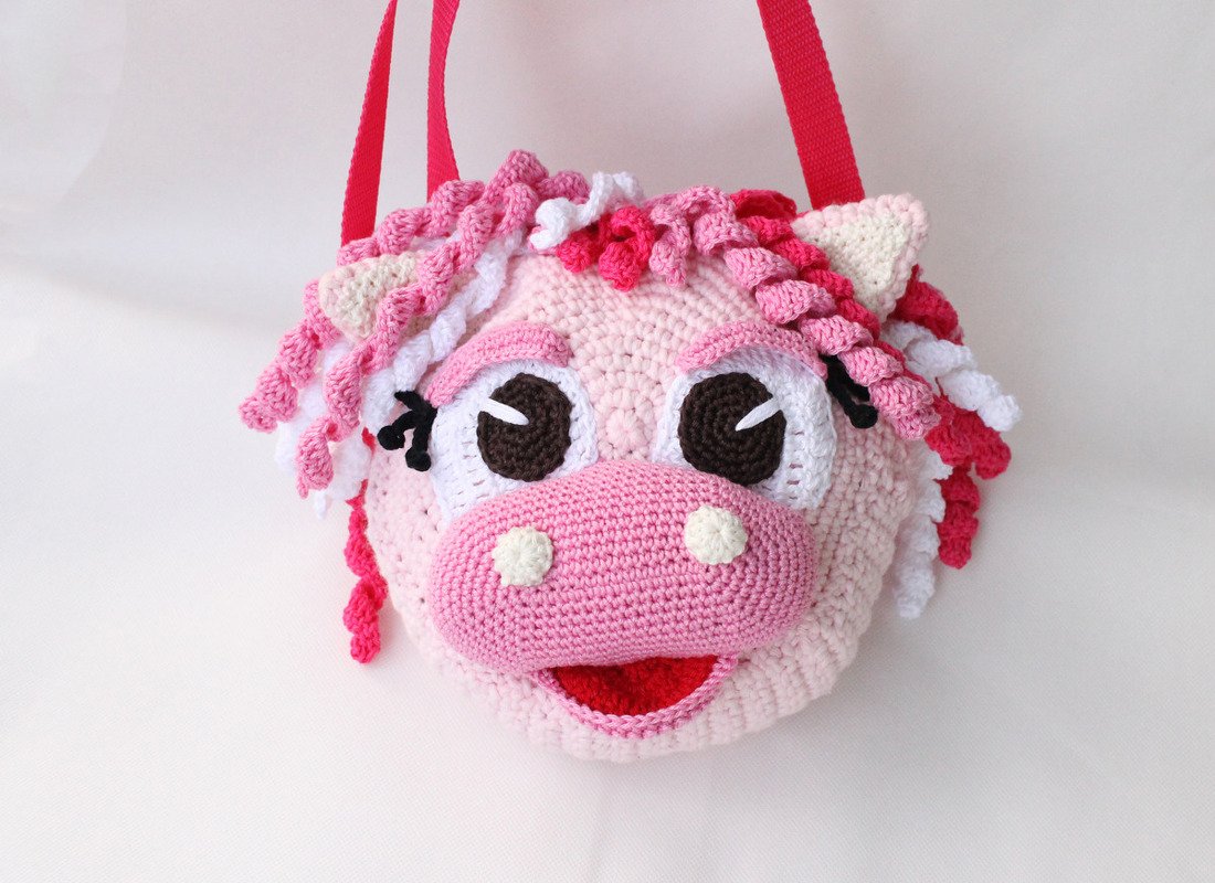 Runde Kindertasche "Pferd/ Einhorn", Gr. 18-22 cm - Bild 6