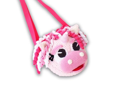 Runde Kindertasche "Pferd/ Einhorn", Gr. 18-22 cm