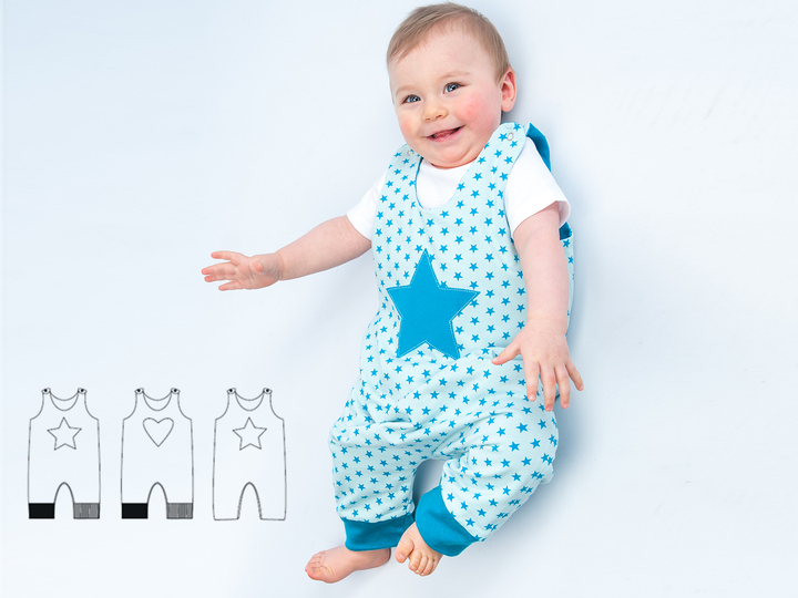 Schnittmuster Baby Overall ALBERTO – Anleitung Datei 56/62–92/98