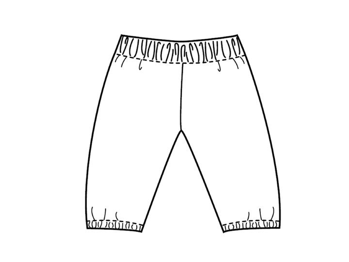 Baby Harem Pants TORINO – Sewing Pattern PDF 3m/6m-3y/4y