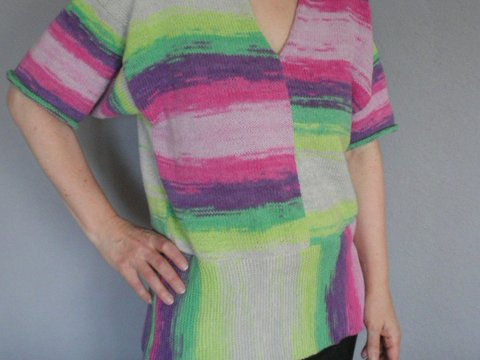 Läppchen-Pullover Gr. 40, EASY-Stricken für Anfänger und als „Nebenbei-Projekt“ für Strickwütige