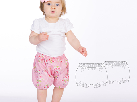 Baby Pumphose STELLA – kurze Hose Datei 50/56–98/104