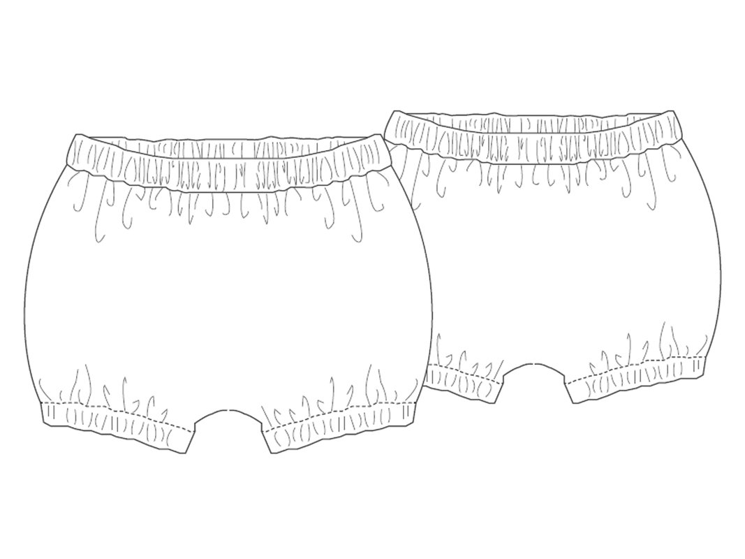 Sewing pattern short baby bloomers STELLA tutorial 0m/1m–3y/4y - Image 7