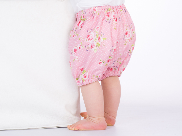 Sewing pattern short baby bloomers STELLA tutorial 0m/1m–3y/4y