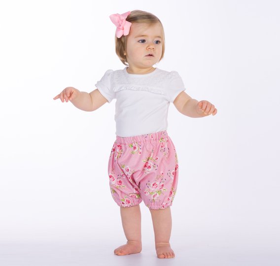 Sewing pattern short baby bloomers STELLA tutorial 0m/1m–3y/4y
