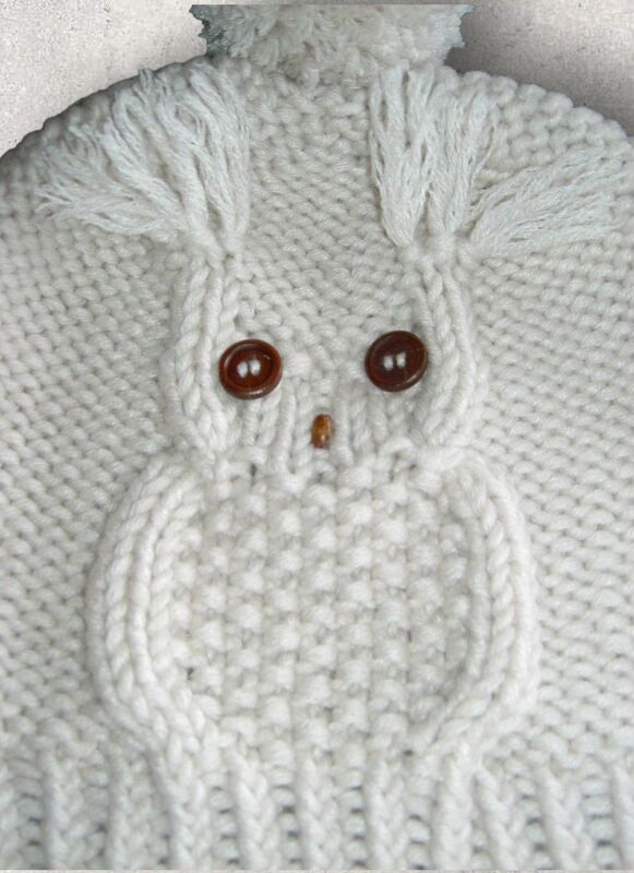 Strickanleitung Eulenmütze, Mütze mit Eulen-Motiv, Ku 50 - 56, #004 - Bild 14