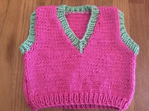 PDF-Strickanleitung Baby Pullunder Gr.62,68,74,80