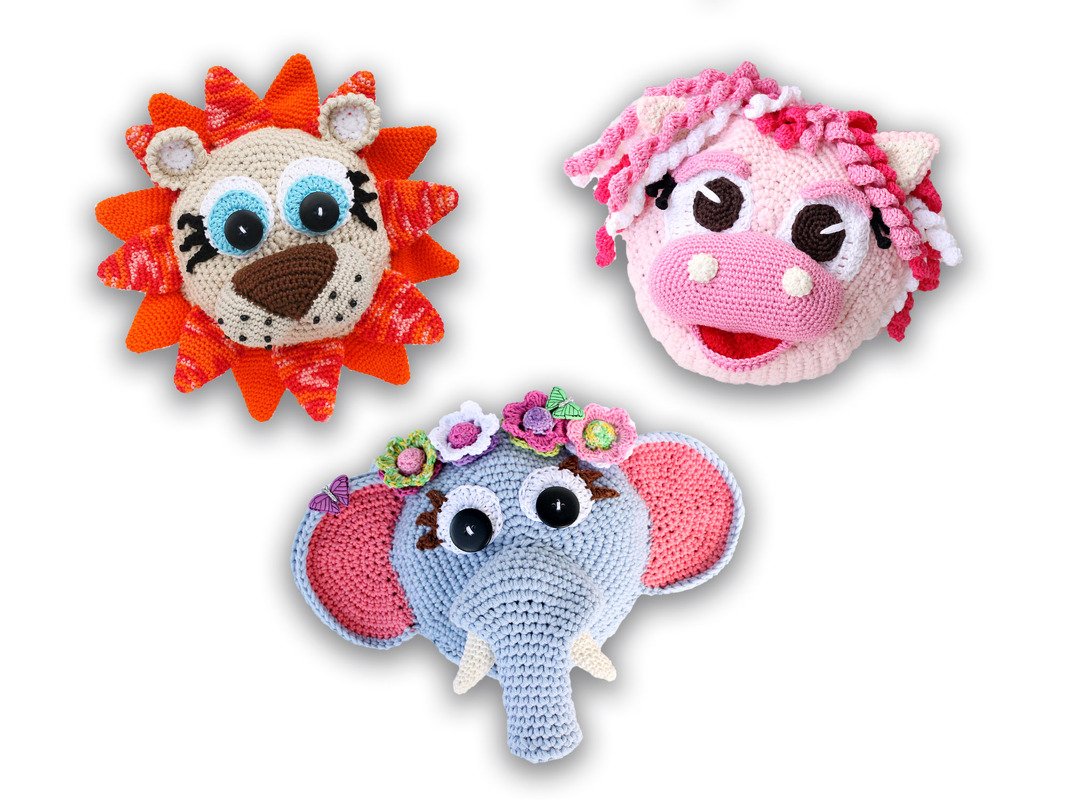 Spar-Set aus 3 PDFs: runde Kindertaschen "Im Zoo"