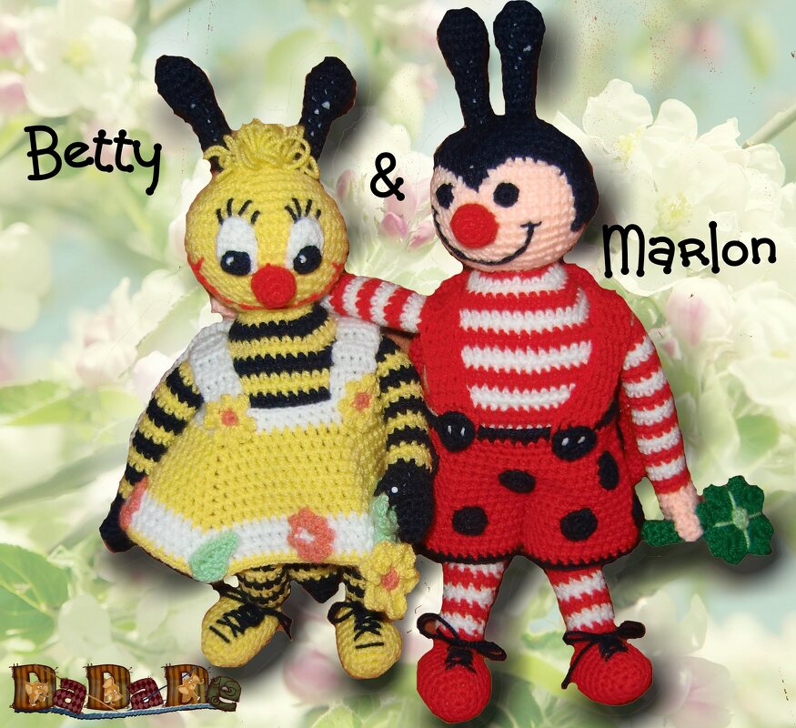 Biene Betty und Marienkäfer Marlon, eine Häkelanleitung