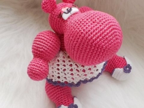 Häkelanleitung - Nilpferd Mädchen