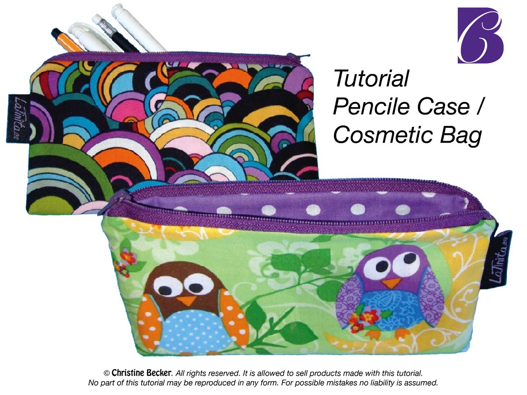 PDF E-Book Tutorial Pencil Case / Cosmetic Bag - Image 2