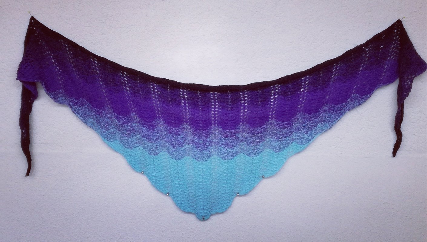 Anleitung zum stricken Tuch Sommertuch Dreieckstuch *Ondelette*