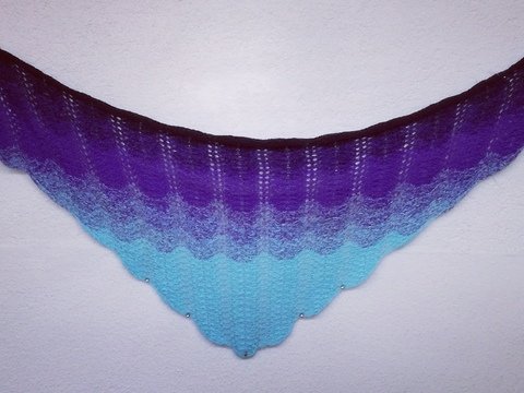 Anleitung zum stricken Tuch Sommertuch Dreieckstuch *Ondelette*