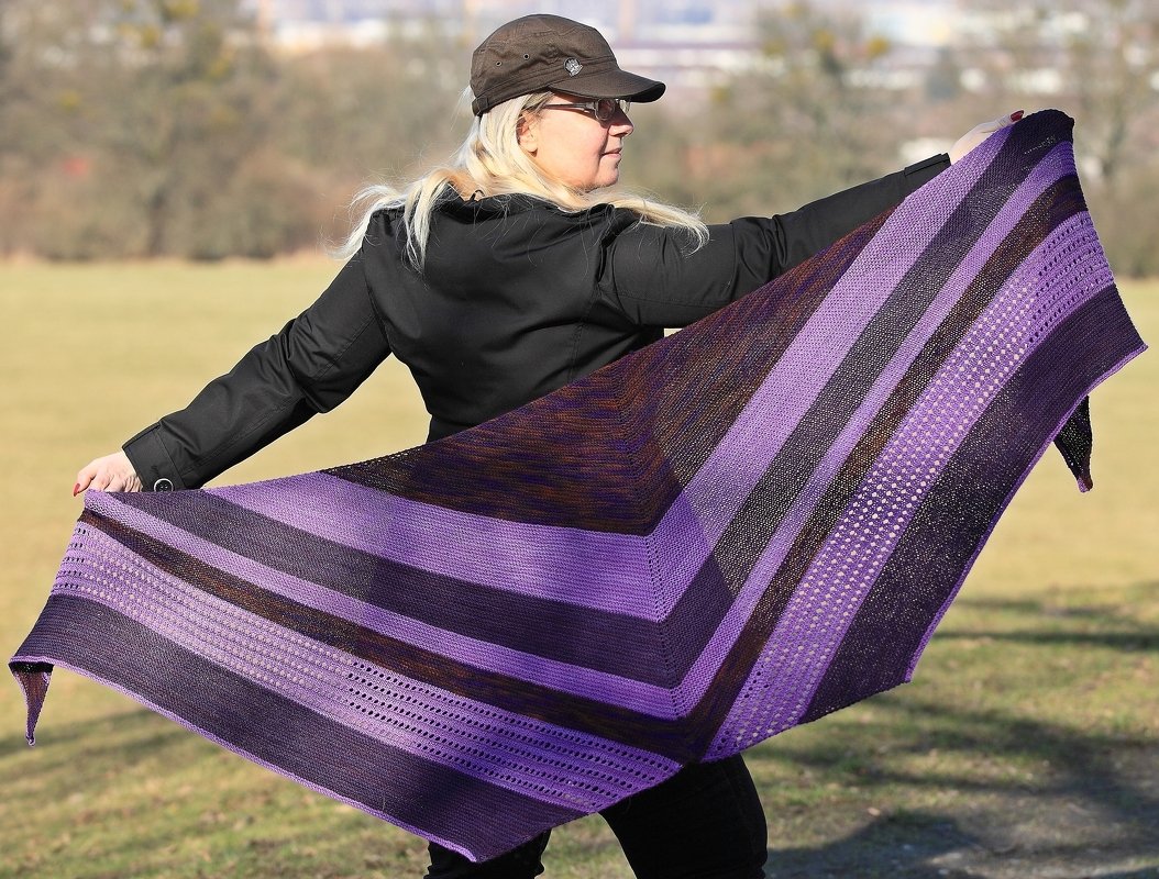 Strickanleitung Tuch "Mellon" für Einsteiger