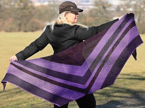 Strickanleitung Tuch "Mellon" für Einsteiger