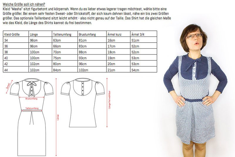 Schnittmuster Kleid & Shirt „Masha“ - Bild 4