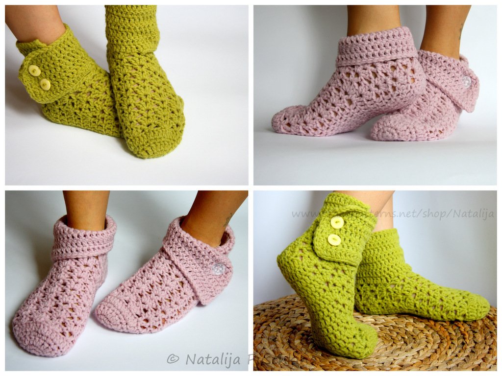Easy and Quick crochet pattern Socks - Size UK: 3,5-9.