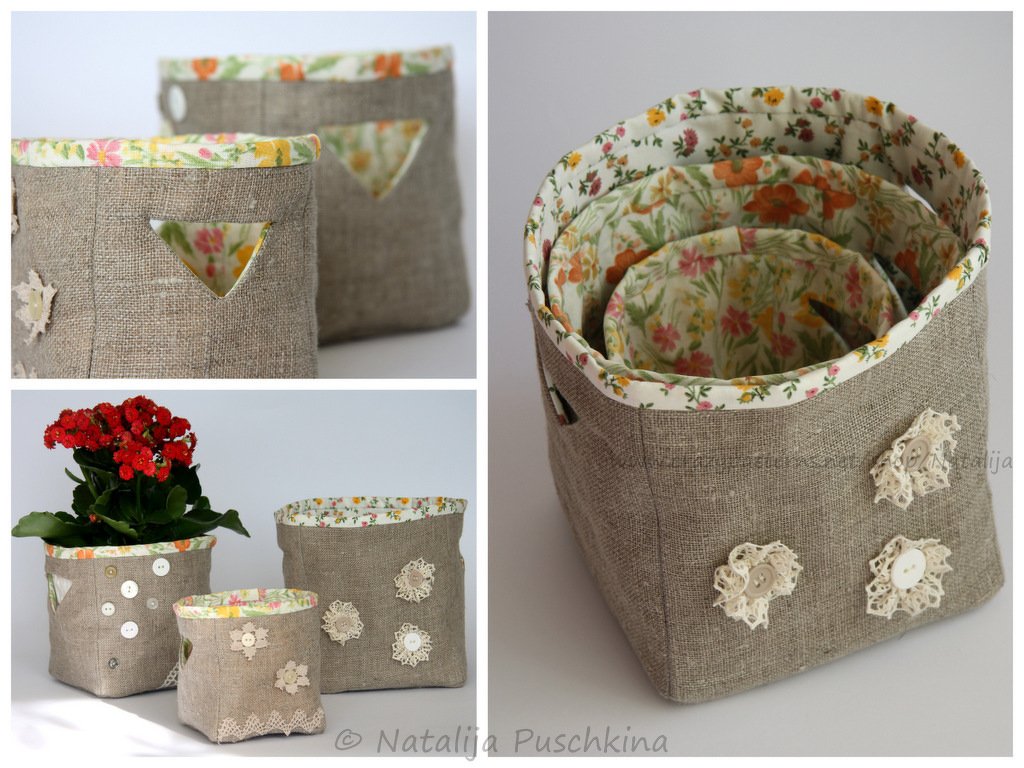 Nähanleitung für Körbchen in 3 Größen