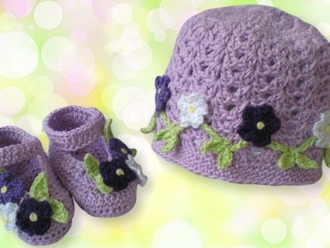 Babymütze in 4 Größen mit Ballerinas