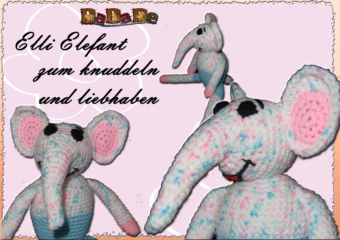 Greif - Elefant, für die ganz Kleinen, eine Häkelanleitung - Bild 7