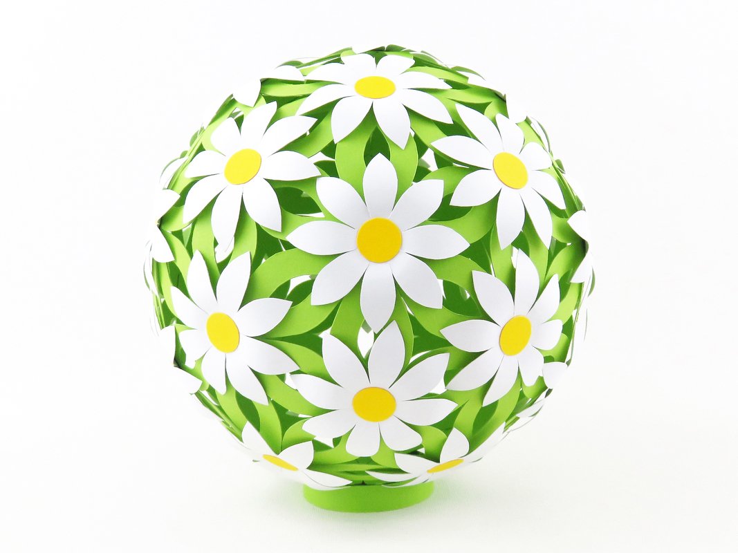 Blumenkugel – Bastelanleitung und Vorlagen - Bild 5