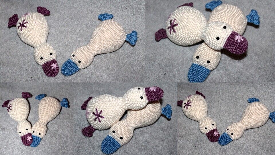 Quietscheente Häkelanleitung – süße Amigurumi Ente als Baby-Spielzeug