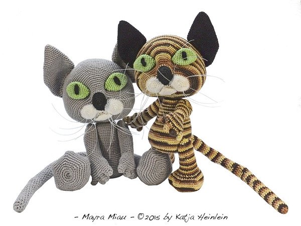crochet pattern Mayra Miau, PDF cat, persian tutorial ebook