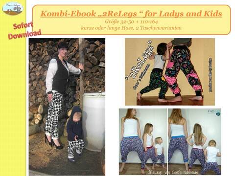 Kombi-E-Book "2ReLegs" Größe 32 - 50 + 110 - 164