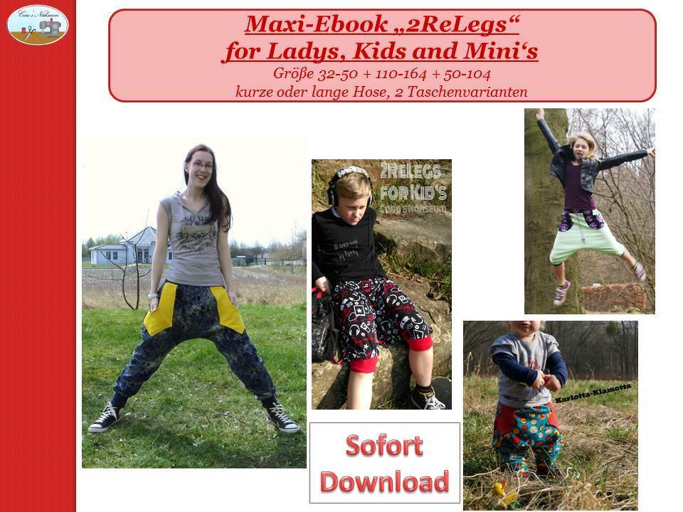 Maxi-E-Book "2ReLegs" 3-in-1, Ladys, Kids, Mini's
