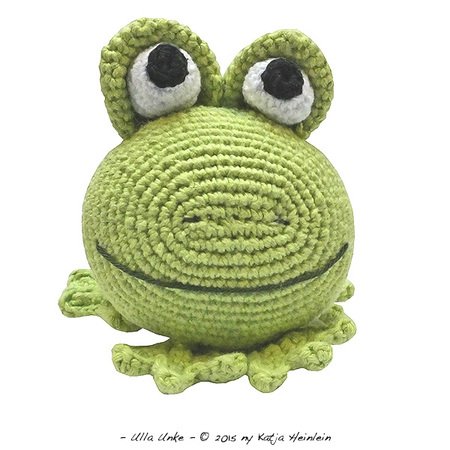 amigurumi animal glotzi PDF crochet pattern tutorial by Katja Heinlein stuff toy kids toad frog green digital file ebook stuffie plushie kid