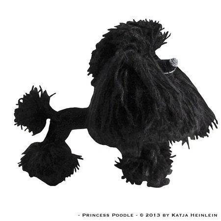 crochet pattern princess toy poodle dog by Katja Heinlein animal pdf file amigurumi ebook tutorial instruction guide