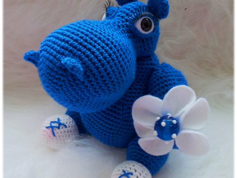 Häkelanleitung - Nilpferd Junge