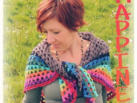 Häkelanleitung Dreiecktuch Stola "Happinez"