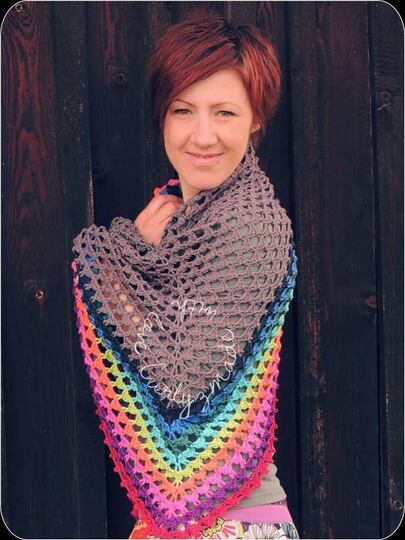 Häkelanleitung Dreiecktuch Stola "Happinez"