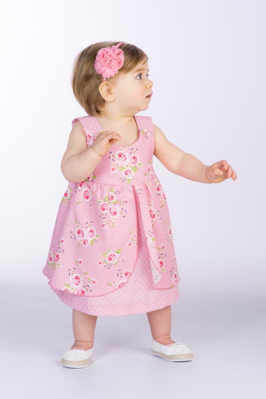 Sewing pattern baby pinafore dress ROSA tutorial file 3m/6m–3y/4y - Image 9